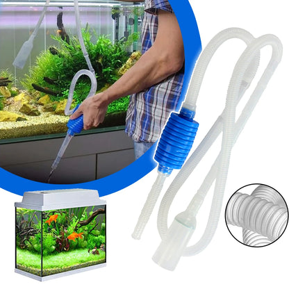 Aquarium Siphon Fish Tank Syphon Vacuum Cleaner Pump Acuario Accessories Semi-automatic Water Change Changer Gravel Water Filter