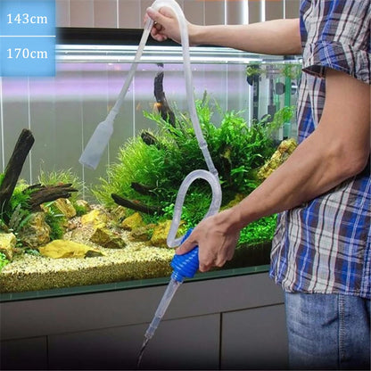 Aquarium Siphon Fish Tank Syphon Vacuum Cleaner Pump Acuario Accessories Semi-automatic Water Change Changer Gravel Water Filter