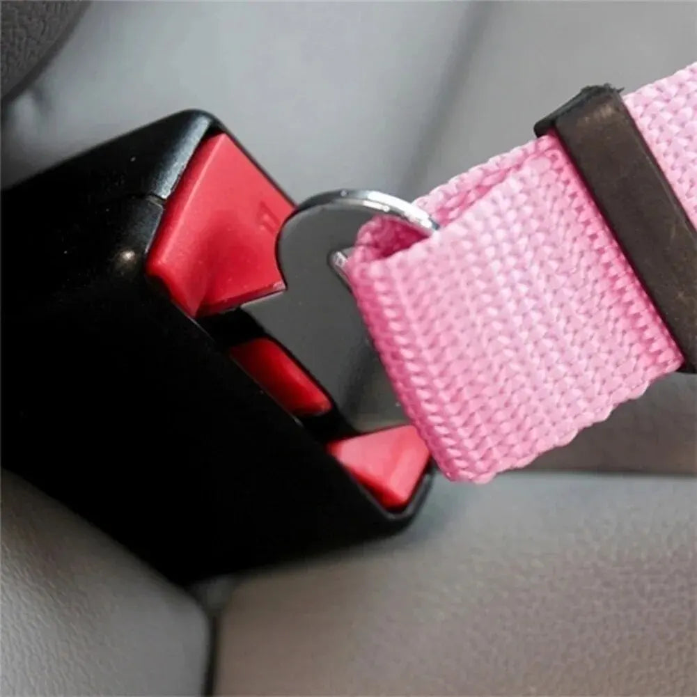 Adjustable Pet Dog Cat Car Seat Belt for Dogs Harness Leash Travel Clip French Bulldog Dog Collar Connector Accessories Supplies