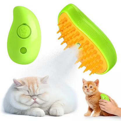 3 in 1 Dog Steamer Brush Electric Spray Cat Hair Brush Comb Massage Pet Grooming Remove Tangles and Loose Hair Supplies Steamy