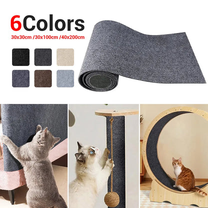 Wall Anti Cat Scratch Sofa DIY Cats Scratch Board Sofa Protection Paws Sharpen Trimmable Self-adhesive Carpet Cats Scratch Board