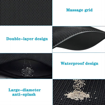 EVA Double Layer Cat Litter Pad Waterproof Non-slip Sand Basin Filter Kitten Dog Washable Easy Cleaning Pet Accessories