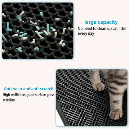 EVA Double Layer Cat Litter Pad Waterproof Non-slip Sand Basin Filter Kitten Dog Washable Easy Cleaning Pet Accessories