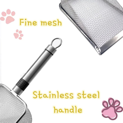 Pet Cleaning Tool Metal Aluminum Alloy Cat Litter Scoop Stainless Steel Durable Handle Pet Poop Shovel