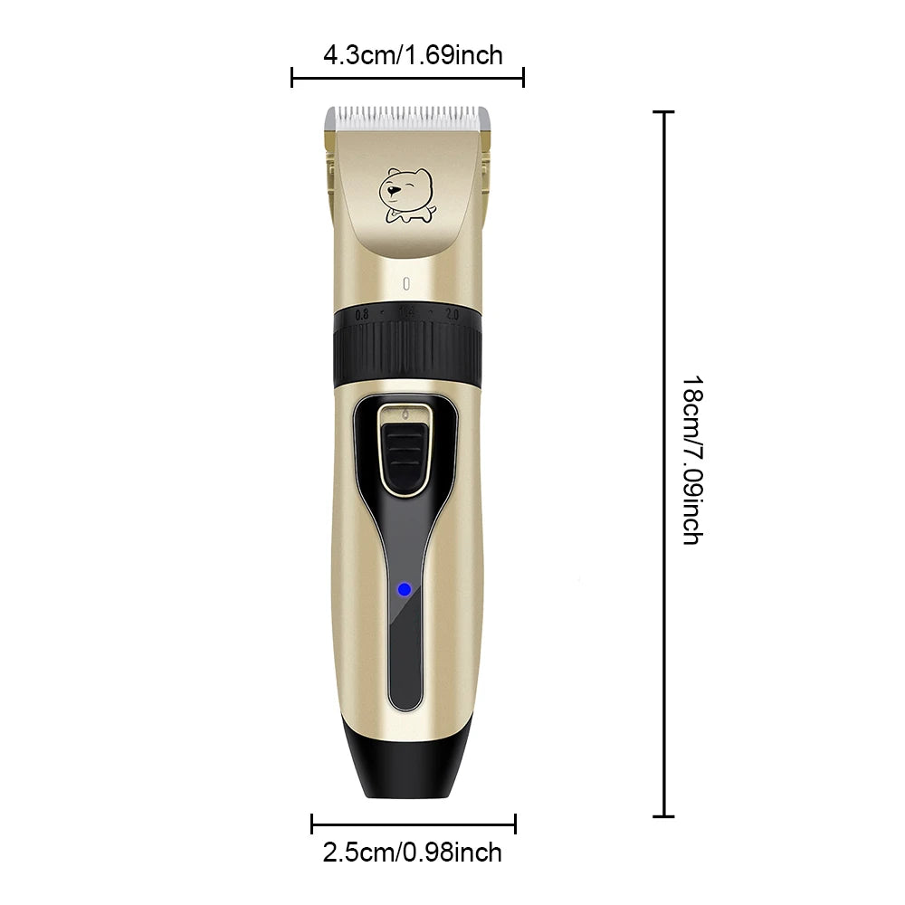 Dog Professional Hair Clipper Electrical Grooming Trimmer for Pets USB Rechargeable Shaver Low Decibel Animals Haircut Machine