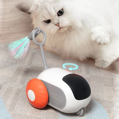 Intelligent Sports Car Remote Control Electric Cat Toys Entertainment Fun Pet Mice Interactive Feathers Cat Sticks Kitten Toy