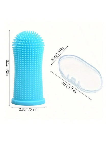 Pet Finger Toothbrush Cleaning Products for Cats and DogsOral Cleaning ToothbrushesSilicone Bristles